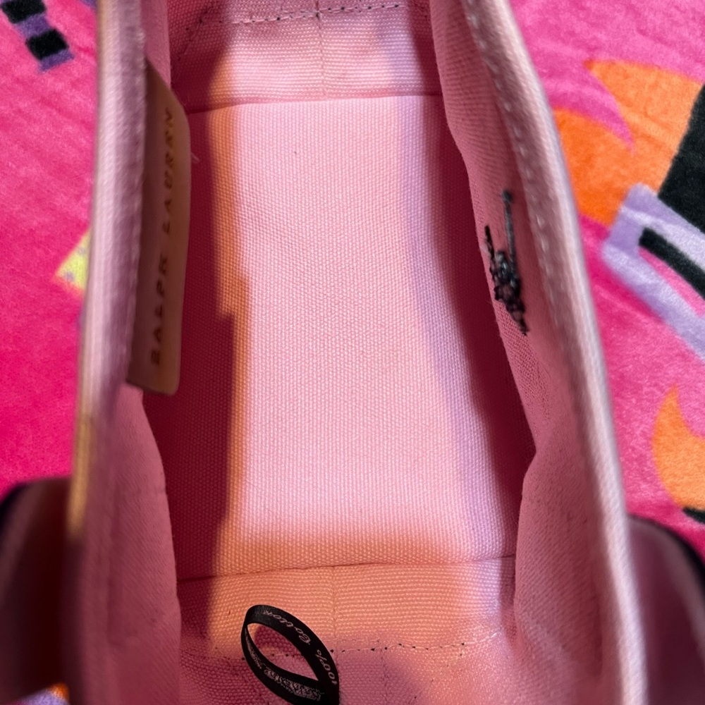 Ralph Lauren Pink and Blue Classic Tote Bag - Picture 3 of 9